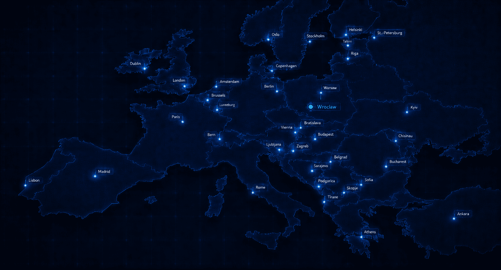 WTR LOGISTIC European corridor map